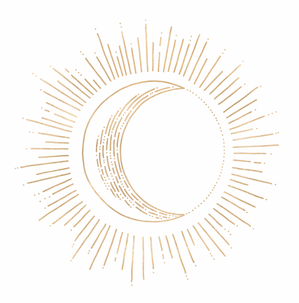 Ilustración de luna creciente