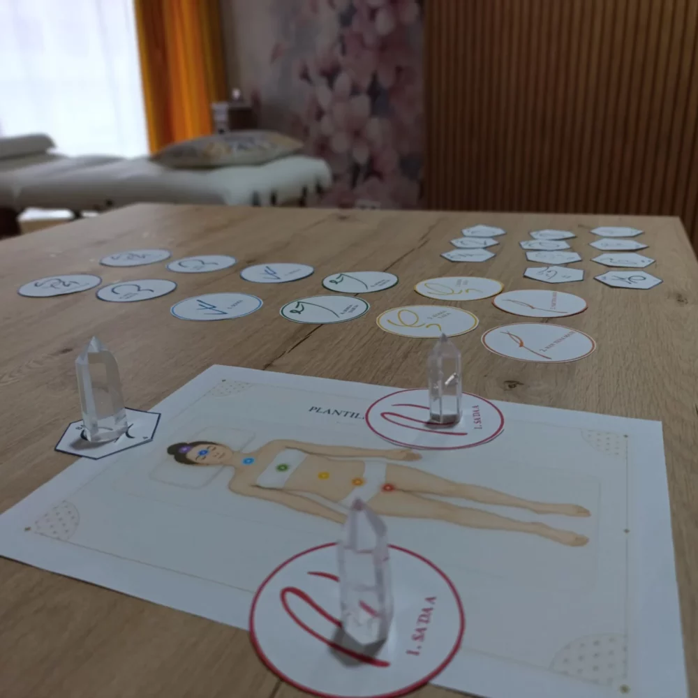 Mesa preparada para un taller