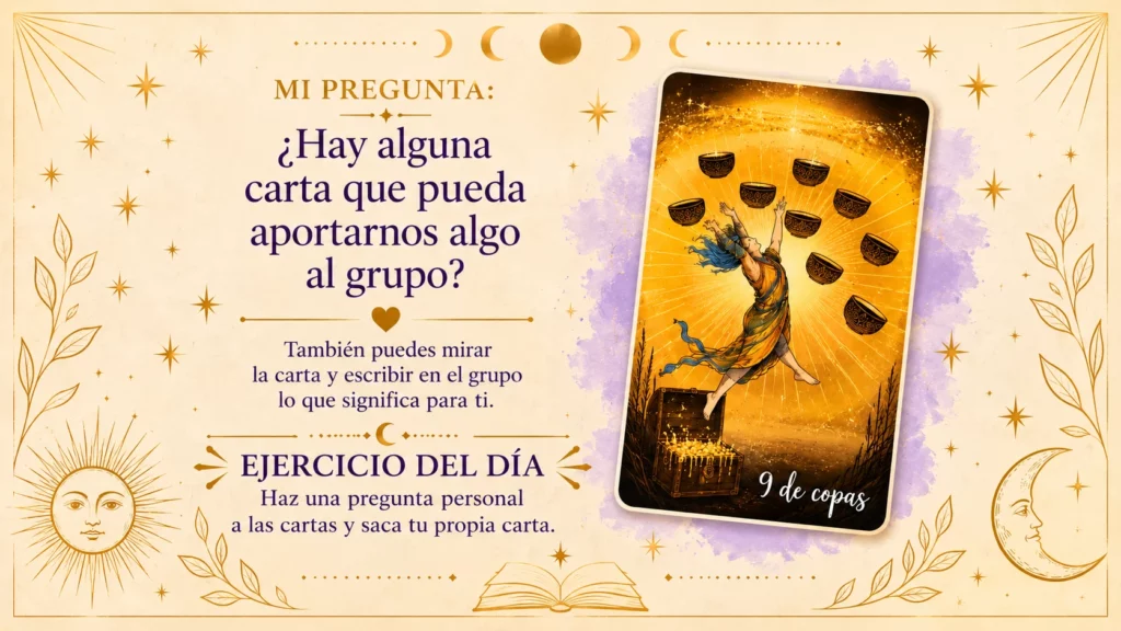Pregunta y ejercicio del día de tarot